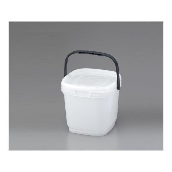 アズワン 2-8640-02 密封バケツ・ミニ 角−5【1個】 2864002 5L プラスチック製...