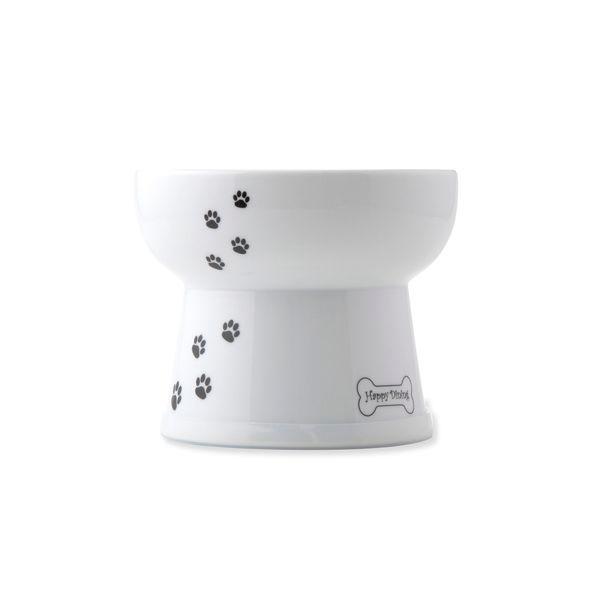 猫壱 4580471864319 ハッピーダイニング 脚付ウォーターボウル 犬柄・犬用 シリコン付き
