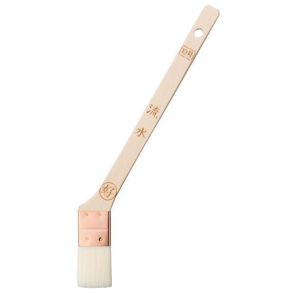 好川産業 4957549113905 白毛 メジ刷毛 流水 筋違 10号30mm