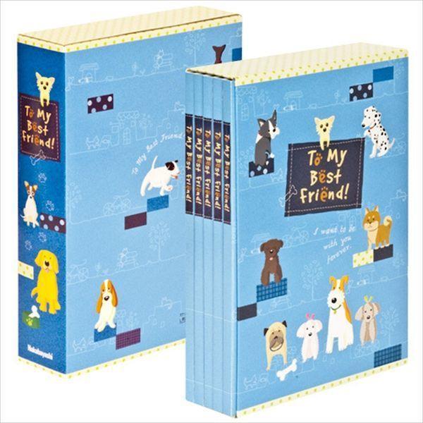 ナカバヤシ 5PL-270-30-B 5冊組ポケットアルバム270枚／キャット＆ドッグ／ブルー 5P...