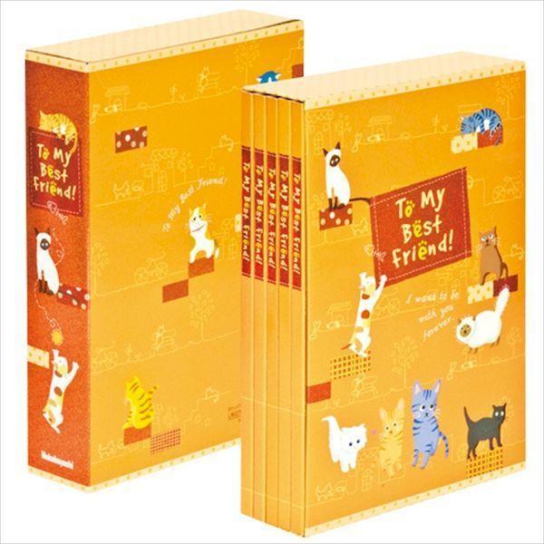 ナカバヤシ 5PL-270-30-R 5冊組ポケットアルバム270枚／キャット＆ドッグ／レッド 5P...