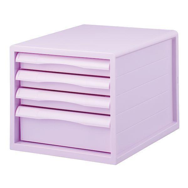 ナカバヤシ A4E-FC04-PI FIT COLOR A4レターケース4段 PI ピンク A4EF...