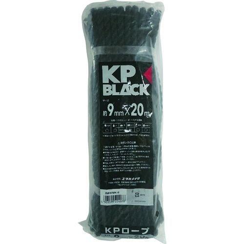 あすつく対応 「直送」 ユタカメイク WRBK-2 ブラックＫＰ作業用ロープ９ｍｍ×２０ｍ WRBK...
