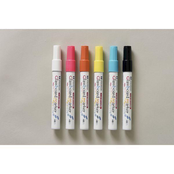 馬印 BGB-D グラスボードマーカー1セット 5本 オレンジ 中字 BGBD