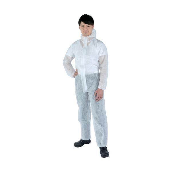 トラスコ TRUSCO TRV2ECO35-XL ECO不織布使い捨て保護服 つなぎフード付きタイプ...