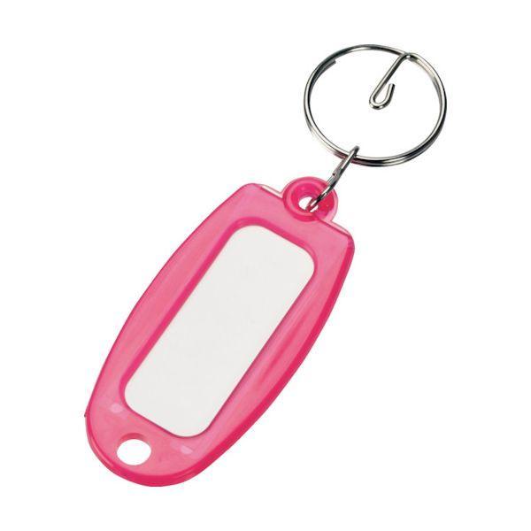 あすつく対応 「直送」 ＴＲＵＳＣＯ TNH-50-TP 名札キーホルダー 透明ピンク 50個入 T...