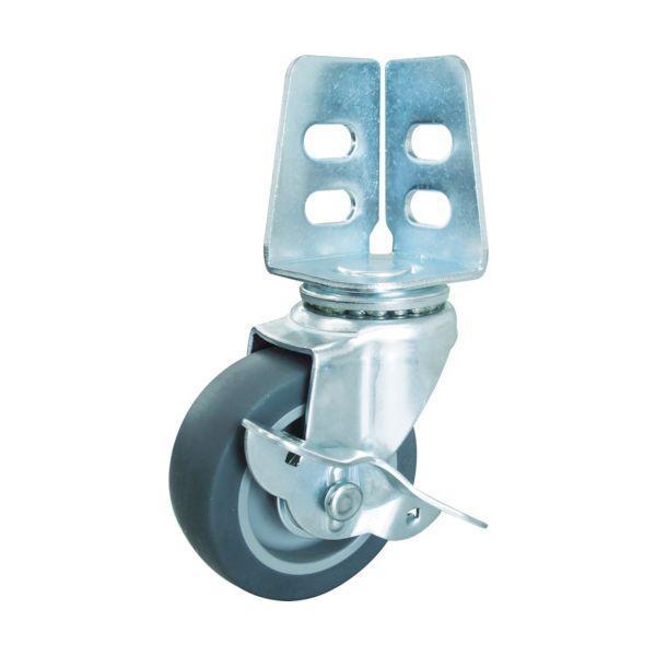 あすつく対応 「直送」 ＴＲＵＳＣＯ TYSA-65ELS アングル式エラストマーキャスター 自在S...