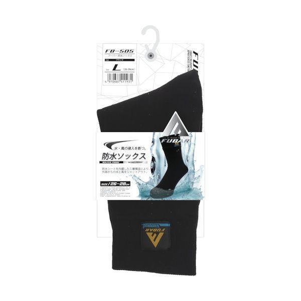 直送 代引不可・他メーカー同梱不可 おたふく FB-505-BK-L FUBAR防水ソックス ブラッ...