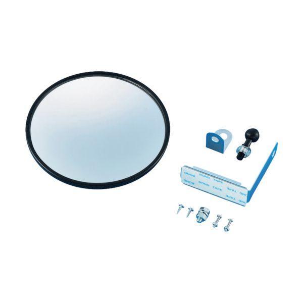 あすつく対応 「直送」 緑十字 276012 小型カーブミラー マグネットタイプ 黒 壁丸15BK ...