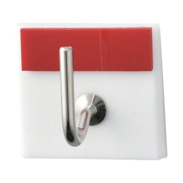 あすつく対応 「直送」 緑十字 302001 キーハンガー 赤 30×33mm 裏面テープ付 アクリ...