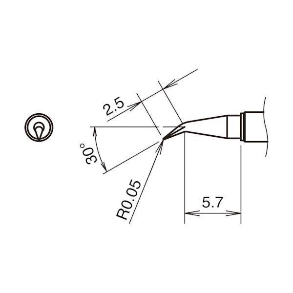 あすつく対応 「直送」 白光 T38-03JS こて先JS型 350℃ T3803JS