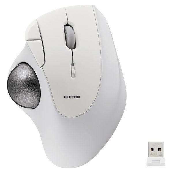 ELECOM エレコム M-IT10DRWH トラックボール マウス 無線 5ボタン 人工ルビーユニ...