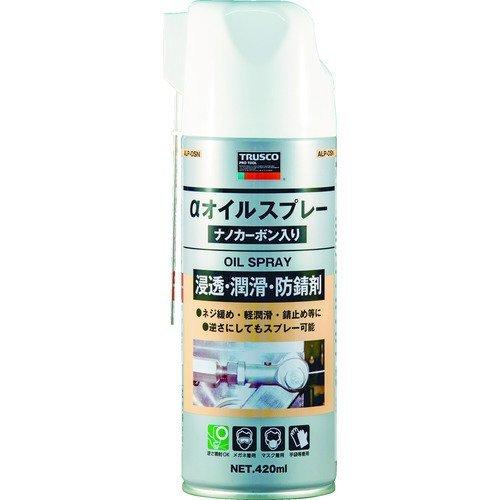 あすつく対応 「直送」 TRUSCO ALP-OSN αオイルスプレー ナノカーボン入り ４２０ｍｌ...