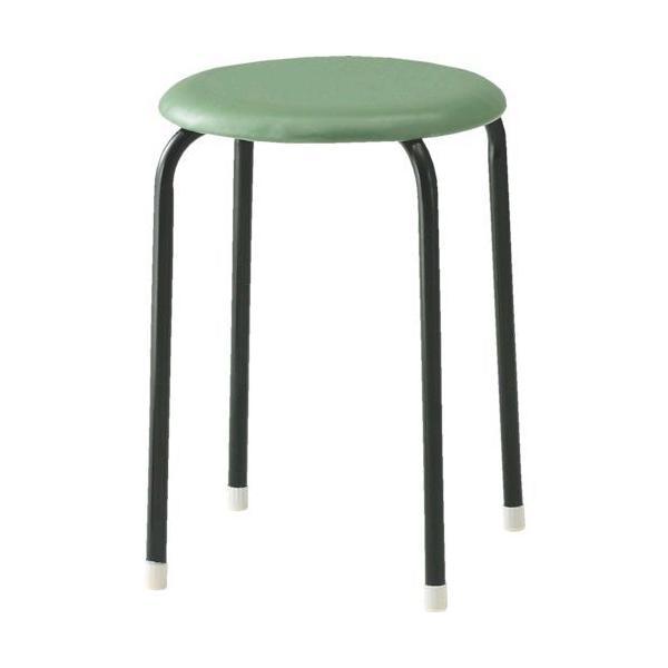 TRUSCO TC-19-GN 丸イス 塗装脚 Φ３２０ＸＨ４４５ グリーン TC19GN 352-...