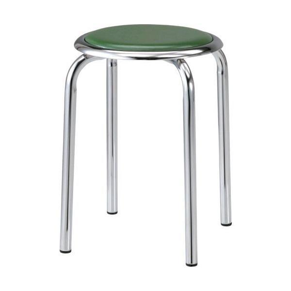 TRUSCO TM-24M-GN 丸イス メッキ仕上げ脚 Φ３２０ＸＨ４４５ グリーン TM24MG...