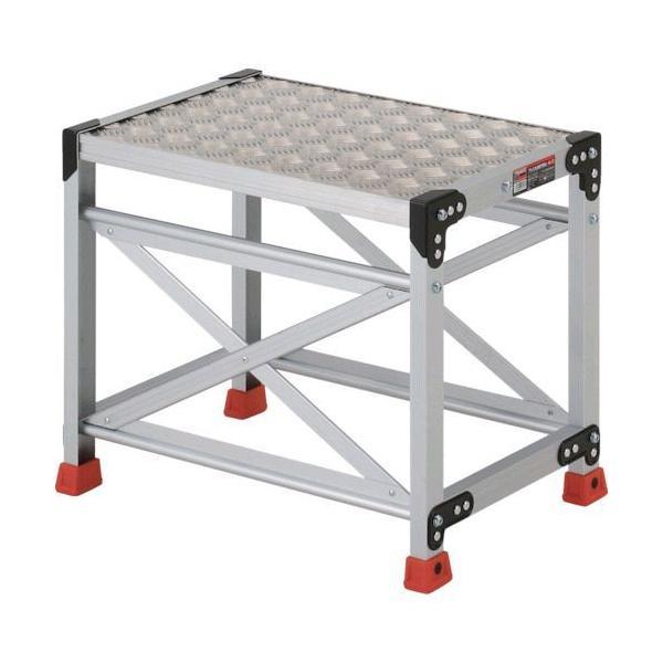 【個数：1個】TRUSCO TSFC-165 作業用踏台 アルミ製・縞板タイプ 天板寸法６００Ｘ４０...