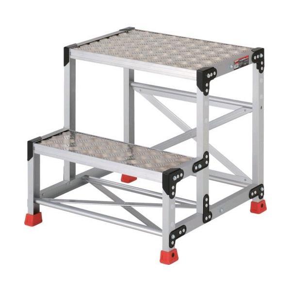 TRUSCO TSFC-266 作業用踏台 アルミ製・縞板タイプ 天板寸法６００Ｘ４００ＸＨ６００ ...