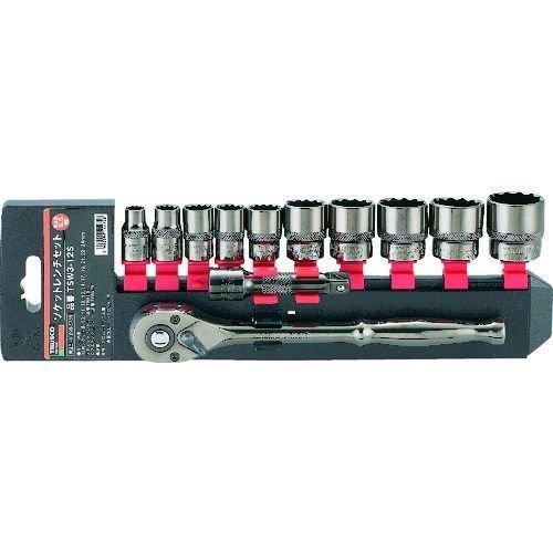 あすつく対応 「直送」 トラスコ中山 TSW3-12S ソケットレンチセット １２角タイプ 差込角９...