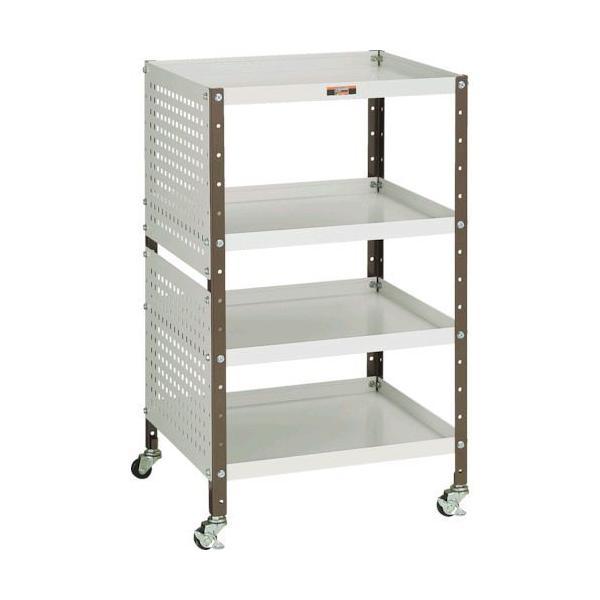 TRUSCO VL-1P2 Ｖ型ツールワゴン ４８２Ｘ４２０ＸＨ７９８ ４段 Ｐパネル付 VL1P2...