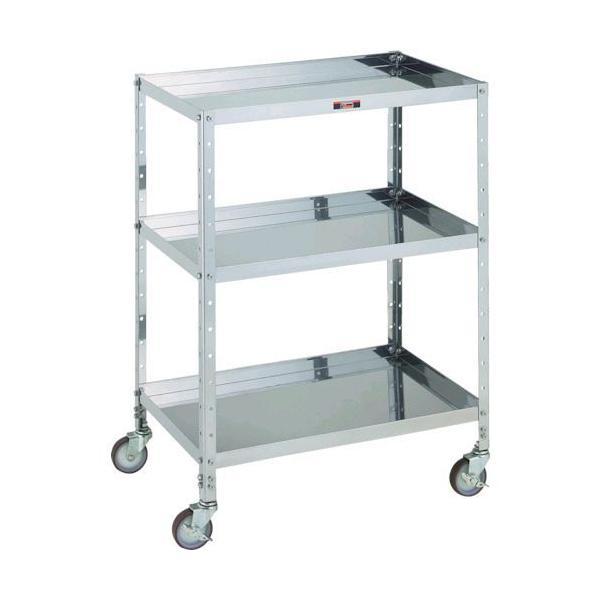 TRUSCO VLL-13SUS Ｖ型ステンレスワゴン ６００Ｘ４００ＸＨ８３５ ３段 VLL13S...