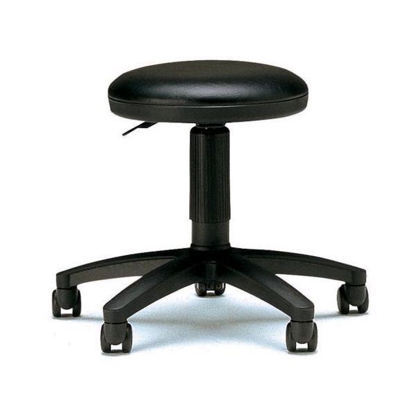 【個数：1個】 ＴＯＫＩＯ FTY-10-BK 作業用チェア　ビニールレザー　ブラック　ガスシリンダ...