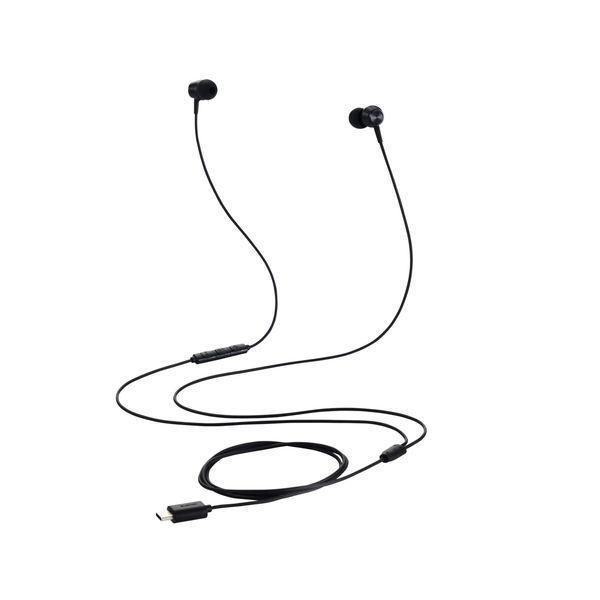 エレコム（ELECOM） EHP-DF14CMBK タイプCイヤホン 有線 マイク付き カナル型 断...