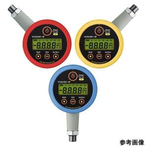 2-9205-11 高精度デジタル圧力計 006P 9V 乾電池タイプ レッド 0〜500.0kPaG KDM30α-500kPaG-B-RE 292