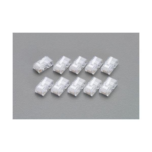 エスコ EA764BJ-10 ＬＡＮケーブル用コネクター 10個 EA764BJ10【キャンセル不可...