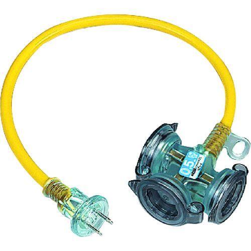 あすつく対応 「直送」 ハタヤ HATAYA FX-005-RY 防雨型２Ｐショートタップ　０．５ｍ...