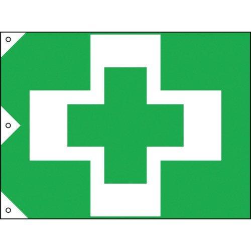 あすつく対応 「直送」 日本緑十字 250012 安全衛生旗 ９００×１３５０ｍｍ 布製250012...