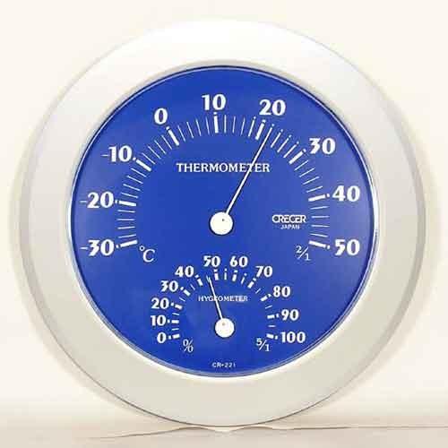 (人気商品)ＣＲＥＣＥＲ・温湿度計　ブルー