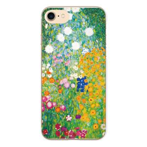 iPhone 各種 15 14 13 12 mini Pro Max SE 第3世代 11 XR XS X 8 7 ハード ケース カバー クリムト 農場の庭 Flower Garden 絵画