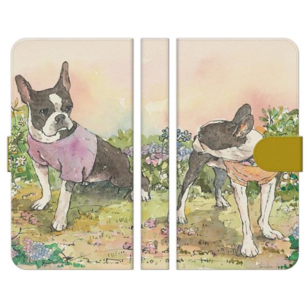 Nexus 用 手帳型 スマホ ケース カバー ボストンテリア 2024 あにまる堂 犬 フレンチブ...