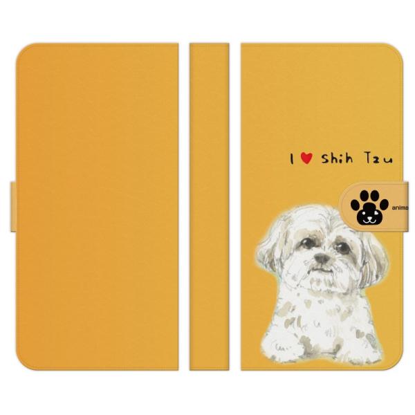 Nexus 用 手帳型 スマホ ケース カバー シーズー タイプ3 イエロー あにまる堂 犬 グッズ...