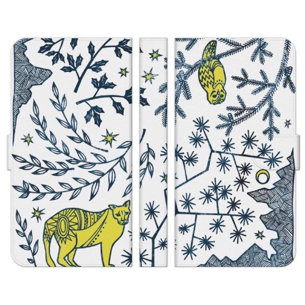 Nexus 用 手帳型 スマホ ケース カバー 7day 荒巻まりの アールデコ フクロウ クーガー...