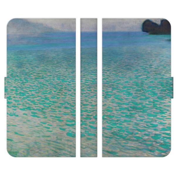 Nexus 用 手帳型 スマホ ケース カバー クリムト アッター湖のほとり アッター湖の島 Ins...