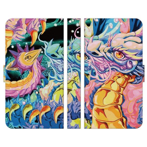 Nexus 用 手帳型 スマホ ケース カバー Pinky Dragon Twin 白道 Hakud...