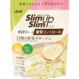 アサヒ スリムアップスリム ２１種の野菜ポタージュ ３６０ｇ コラーゲン プロテイン ミネラル　乳酸菌 おきかえ ダイエット Slim up Slim