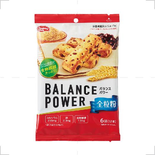 バランスパワー 全粒粉（２本×６袋） 栄養機能食品 ビタミン カルシウム 鉄分 クッキー