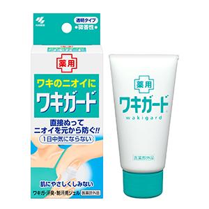 小林製薬 ワキガード 50g 医薬部外品 薬用 ジェルタイプ 透明タイプ 外用クリーム 微香性 スキンケア 肌にやさしく しみない 制汗 皮ふ汗臭 直接塗るタイプ