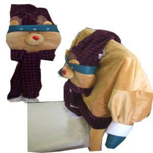 クマさんのお顔付きダイニング椅子カバー(横45...の詳細画像1