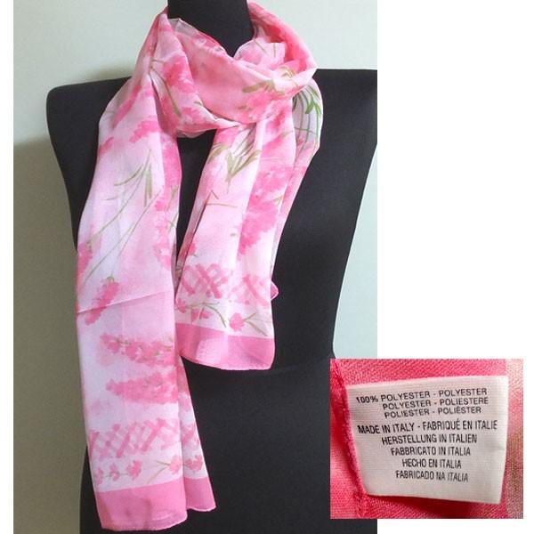 【メール便送料込】40ｘ155ｃｍロングサイズスカーフ（オーガンジー素材）ポリエステル１００％（ピン...