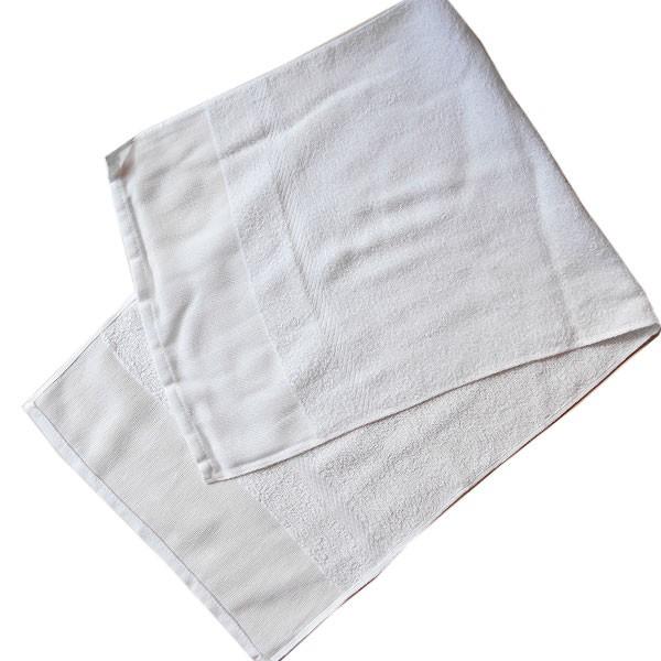 【メール便送料込】ソフト綿100％素材のフェイスタオル (白色）ｘ２枚　日本製