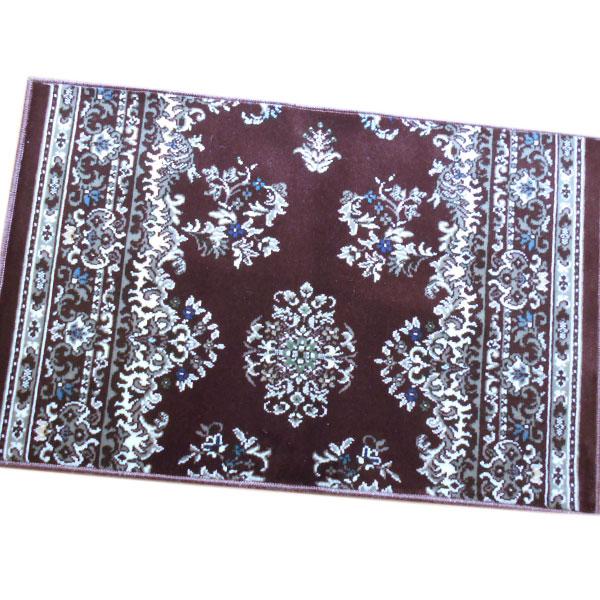 洗える日本製モケットマット （約）８１ｘ５０ｃｍ #8 茶系