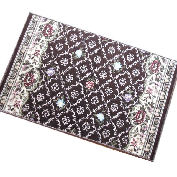 洗える日本製モケットマット （約）８１ｘ５０ｃｍ＃11ブラウン系