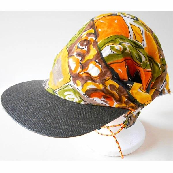 【メール便送料込】日よけ付キャップ（絵画柄）【現品商品】