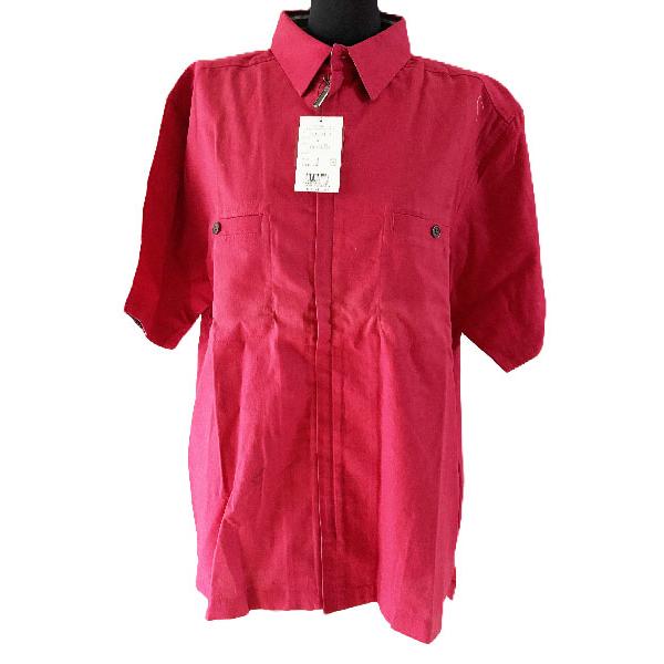 Mr JUNKO 半袖ジャケット（ピンク系赤）前ジッパーでの着脱（M・L・LL寸あり）