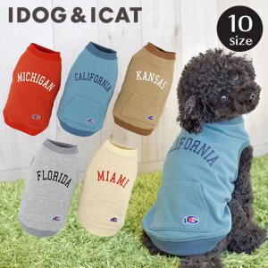 犬 服 iDog ロゴプリントスウェットタンク アイドッグ メール便OK プードル チワワ 犬服 春夏