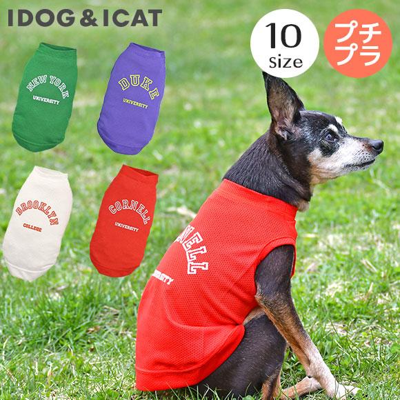 犬 服 iDog カレッジロゴメッシュタンク アイドッグ メール便OK