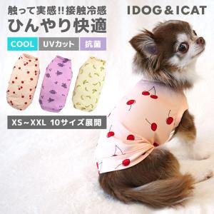 犬 服 iDog COOL Chill フルーツタンク 接触冷感 アイドッグ メール便OK｜idog